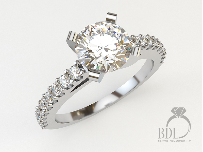 perfect realizate & splendide  | Inele De Logodnă Cu Diamante | Inele De Logodnă Tip Solitaire Side Stone