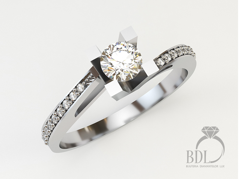 Colecţia 2020 | Modele Moderne&Deosebite | Perfect Realizate & Splendide | Inele De Logodnă Cu Diamante | Inel de logodnă tip solitaire side stone | Bijuterii Cu Diamante