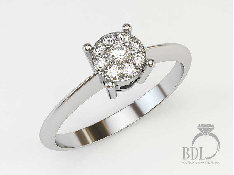 Colecţia 2020 | Modele Moderne&Deosebite | Perfect Realizate & Splendide | Inele De Logodnă Cu Diamante | Inel de logodnă tip solitaire Illusion | Bijuterii Cu Diamante